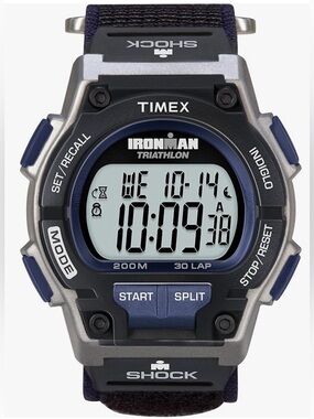 NWT Timex®Ironman® Triathlon®30 Lap Shock Resistant Full-Size Watch in Dark Blue